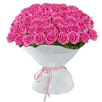 Букет з 75 рожевих троянд