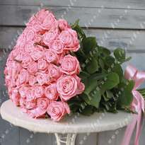 Bouquet of 51 pink roses