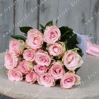 Букет з 15 голландських рожевих троянд