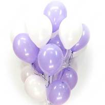 Latex helium balloons "White-lavender"