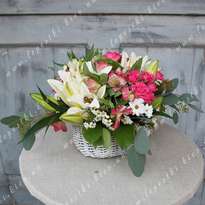 Basket of fresh flowers 