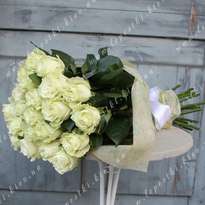 21 голладская белая роза (h 70см)