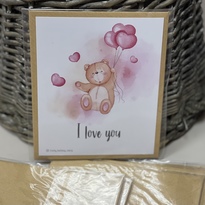 Handmade greeting card "I love you"