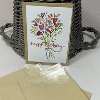 Handmade postcard "Happy birthday!"