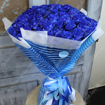 Букет из 101 голландской синей розы