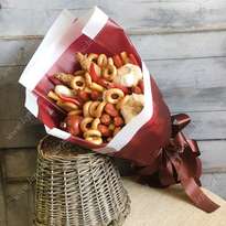 Sausage bouquet with bagels
