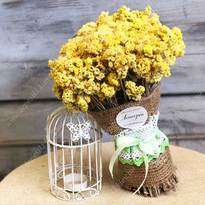 Bouquet of dried flowers "Yellow Helichrysum"