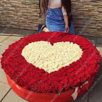 1001 троянда у вигляді серця