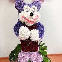 Mickey Mouse made of flowers