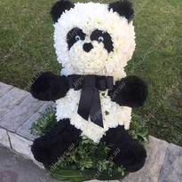 Панда из цветов