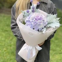 Bouquet with hydrangea and craspedia