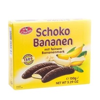 Chocolates with banana soufflé
