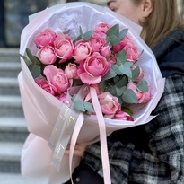 Букет с розой Силва Пинк