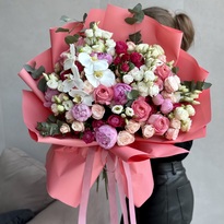 Bouquet with peonies and roses “Inspiration”