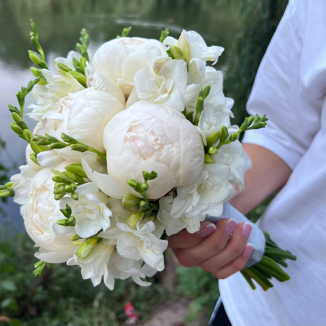 White Peonies Bouquet
