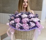 Basket of Peonies and Lavender